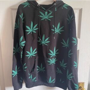 420 Green Leaf Hoodie by Eighty Eight Brand size medium